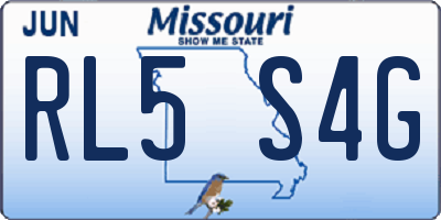 MO license plate RL5S4G