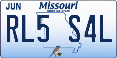 MO license plate RL5S4L