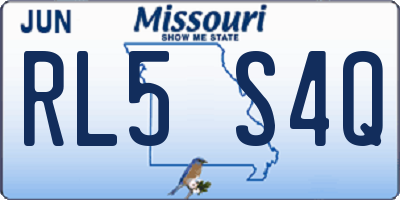 MO license plate RL5S4Q
