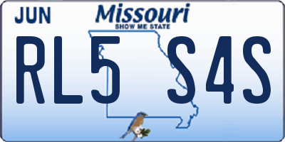 MO license plate RL5S4S