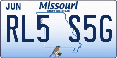 MO license plate RL5S5G