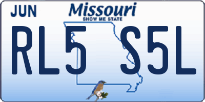 MO license plate RL5S5L