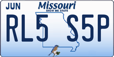MO license plate RL5S5P