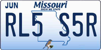 MO license plate RL5S5R