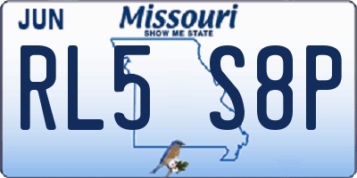 MO license plate RL5S8P