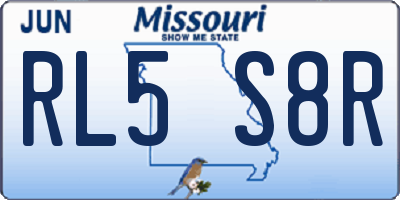 MO license plate RL5S8R