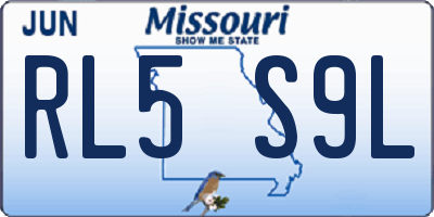 MO license plate RL5S9L