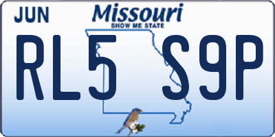 MO license plate RL5S9P