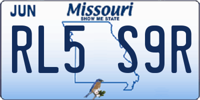 MO license plate RL5S9R