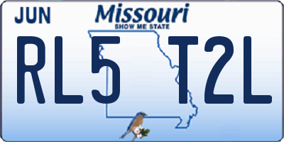MO license plate RL5T2L