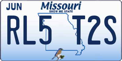 MO license plate RL5T2S