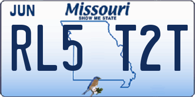 MO license plate RL5T2T