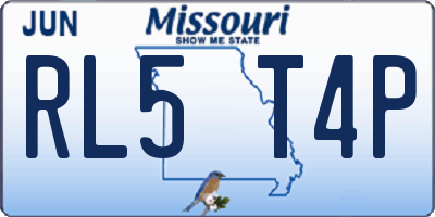 MO license plate RL5T4P