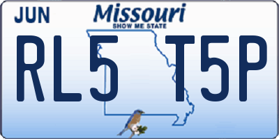 MO license plate RL5T5P