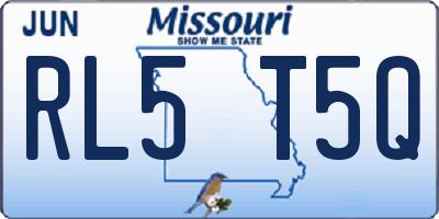 MO license plate RL5T5Q