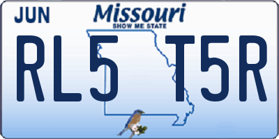 MO license plate RL5T5R