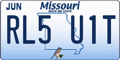 MO license plate RL5U1T