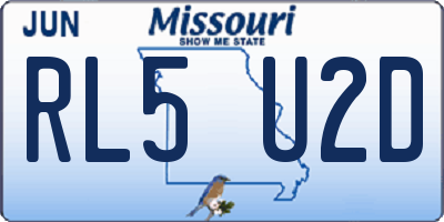 MO license plate RL5U2D