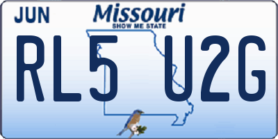 MO license plate RL5U2G