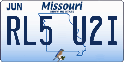 MO license plate RL5U2I