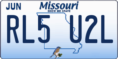 MO license plate RL5U2L
