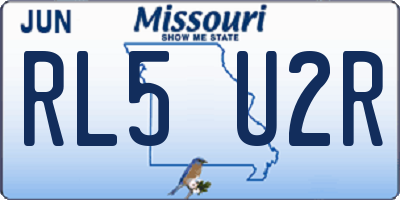 MO license plate RL5U2R