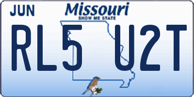 MO license plate RL5U2T