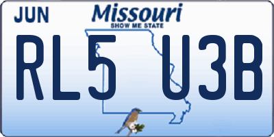 MO license plate RL5U3B