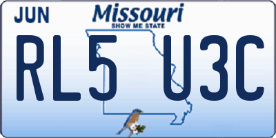 MO license plate RL5U3C