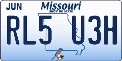 MO license plate RL5U3H