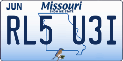 MO license plate RL5U3I