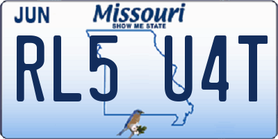 MO license plate RL5U4T