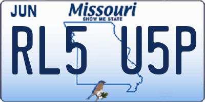 MO license plate RL5U5P