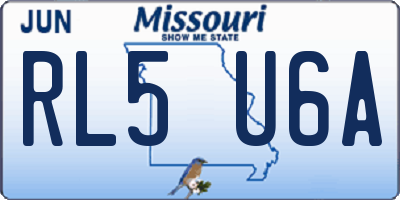 MO license plate RL5U6A