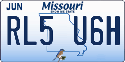 MO license plate RL5U6H