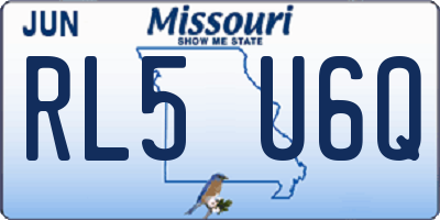 MO license plate RL5U6Q