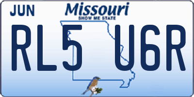 MO license plate RL5U6R