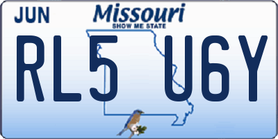 MO license plate RL5U6Y