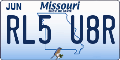 MO license plate RL5U8R