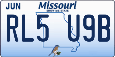 MO license plate RL5U9B