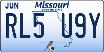 MO license plate RL5U9Y