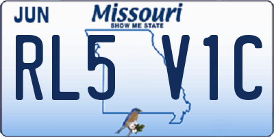 MO license plate RL5V1C