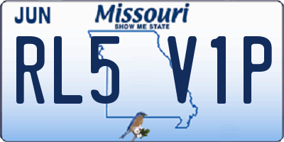 MO license plate RL5V1P