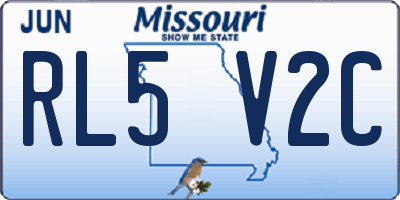MO license plate RL5V2C