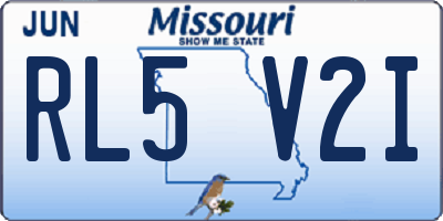 MO license plate RL5V2I