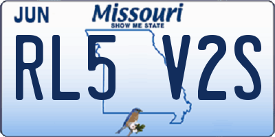 MO license plate RL5V2S
