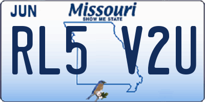 MO license plate RL5V2U