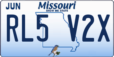 MO license plate RL5V2X