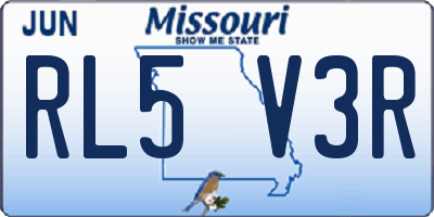 MO license plate RL5V3R