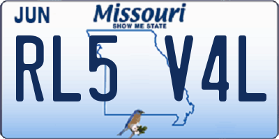 MO license plate RL5V4L